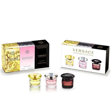 versace female miniature trio collection|Versace mini trio set.